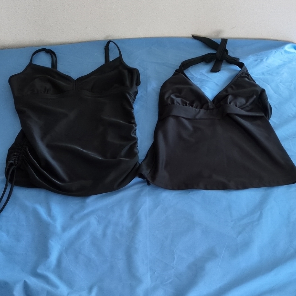 Prana Black Women's Tankini Sz 6 & Athena Black Tankini Sz 6